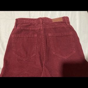 Burgundy size 1 ultra high rise mom pant